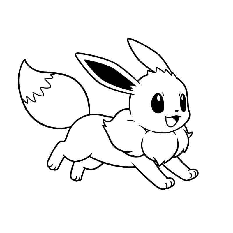 1 Yaş Çocuklar İçin Eevee Boyama Sayfası