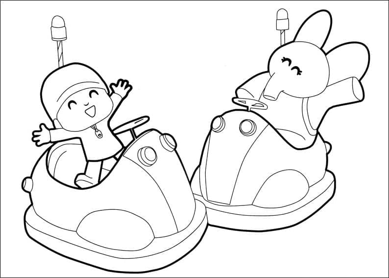 1 Yaş Çocuklar İçin Pocoyo Boyama Sayfası
