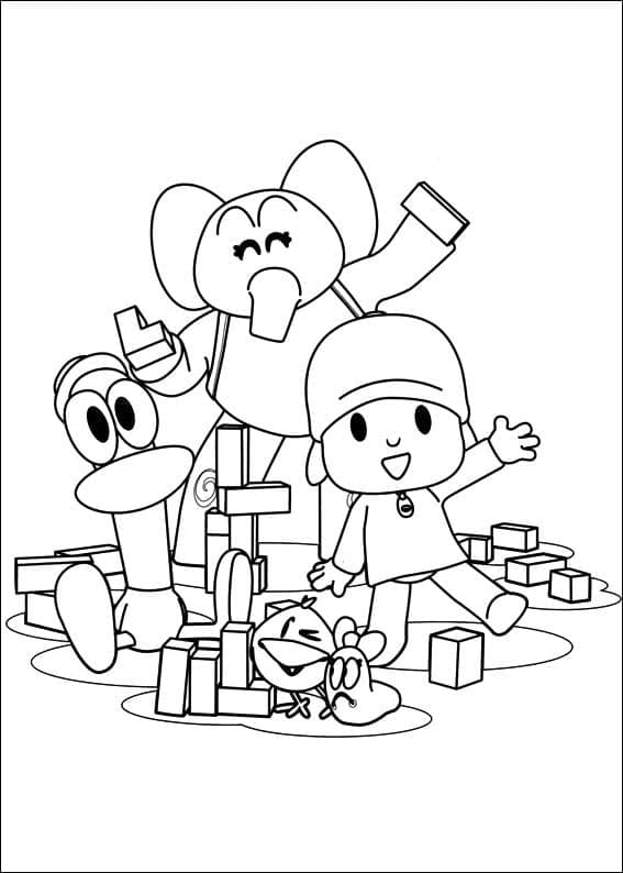 2 Yaş Çocuklar İçin Pocoyo Boyama Sayfası