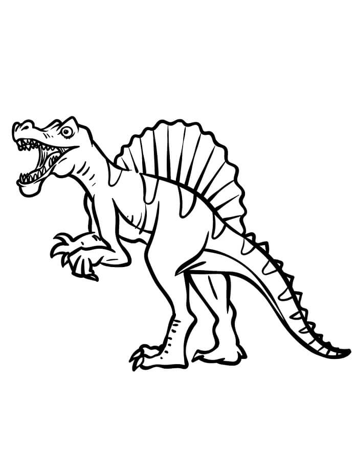 2 Yaş Çocuklar İçin Spinosaurus Boyama Sayfası