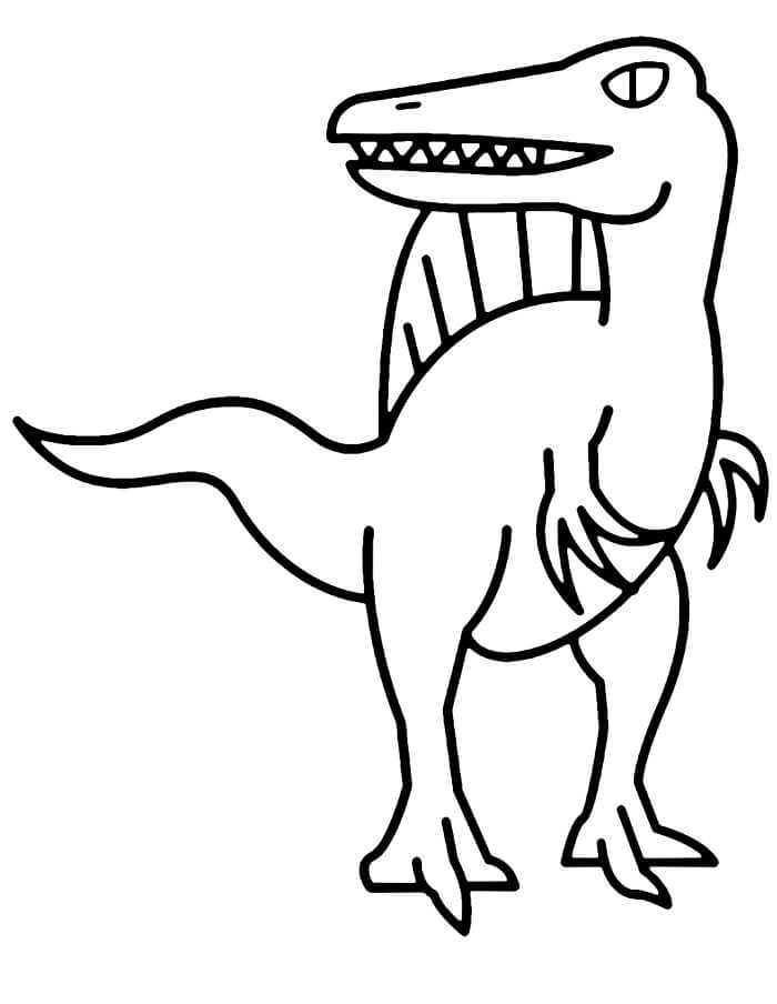 3 Yaş Çocuklar İçin Spinosaurus Boyama Sayfası