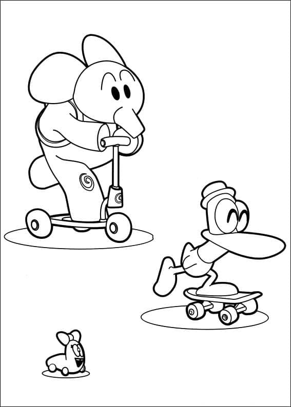 4 Yaş Çocuklar İçin Pocoyo Boyama Sayfası