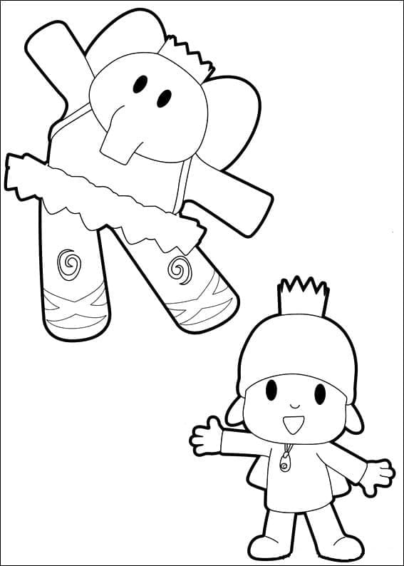 5 Yaş Çocuklar İçin Pocoyo Boyama Sayfası