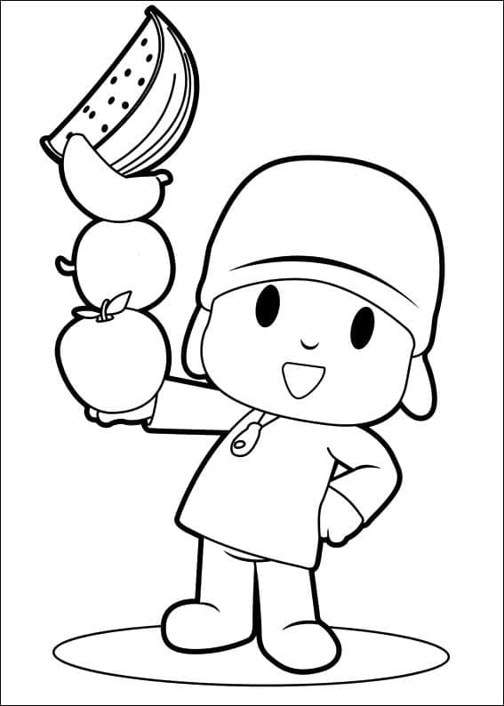 6 Yaş Çocuklar İçin Pocoyo Boyama Sayfası