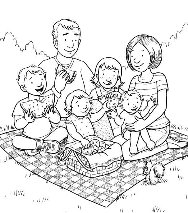 Aile Resmi Boyama Sayfası