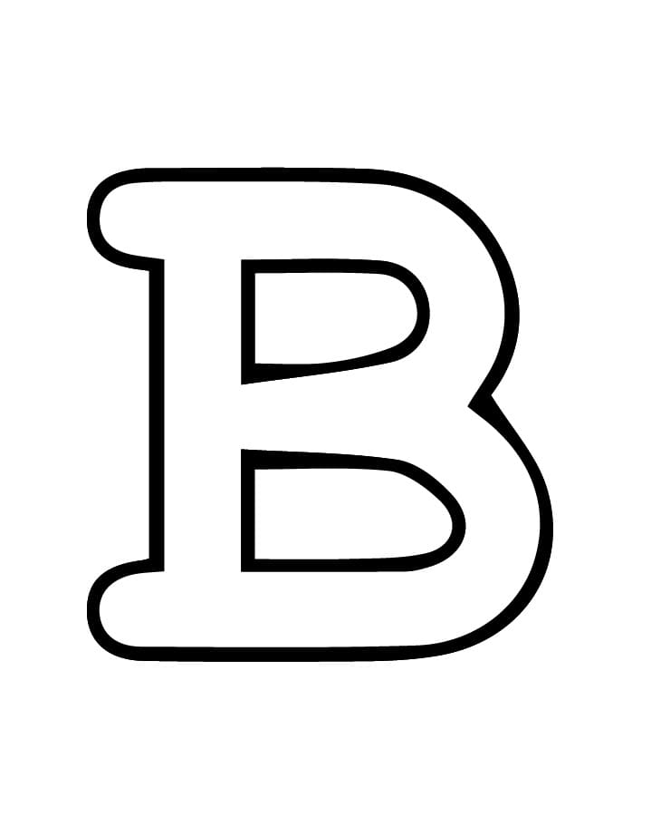 Alfabe Harfi B Boyama Sayfası