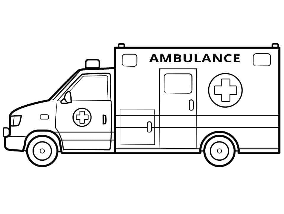 Ambulans (10) Boyama Sayfası