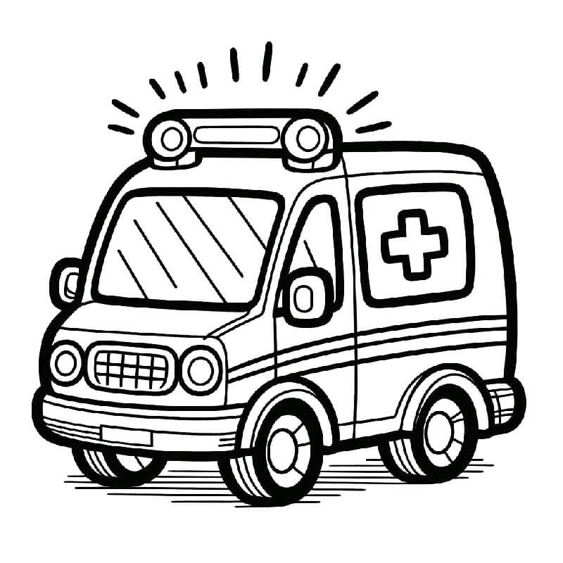 Ambulans Boyama Sayfaları