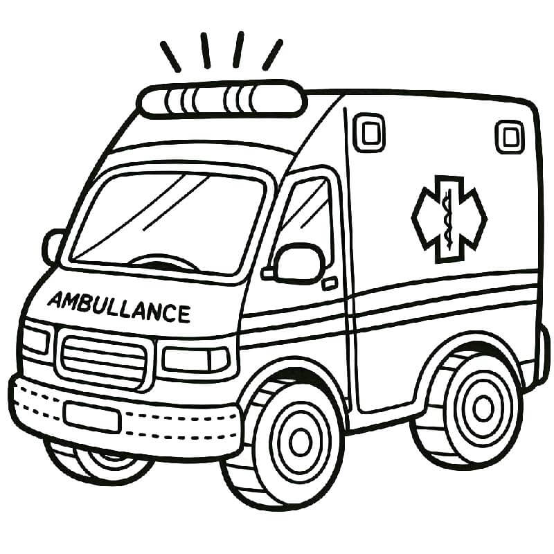 Ambulans (15) Boyama Sayfası