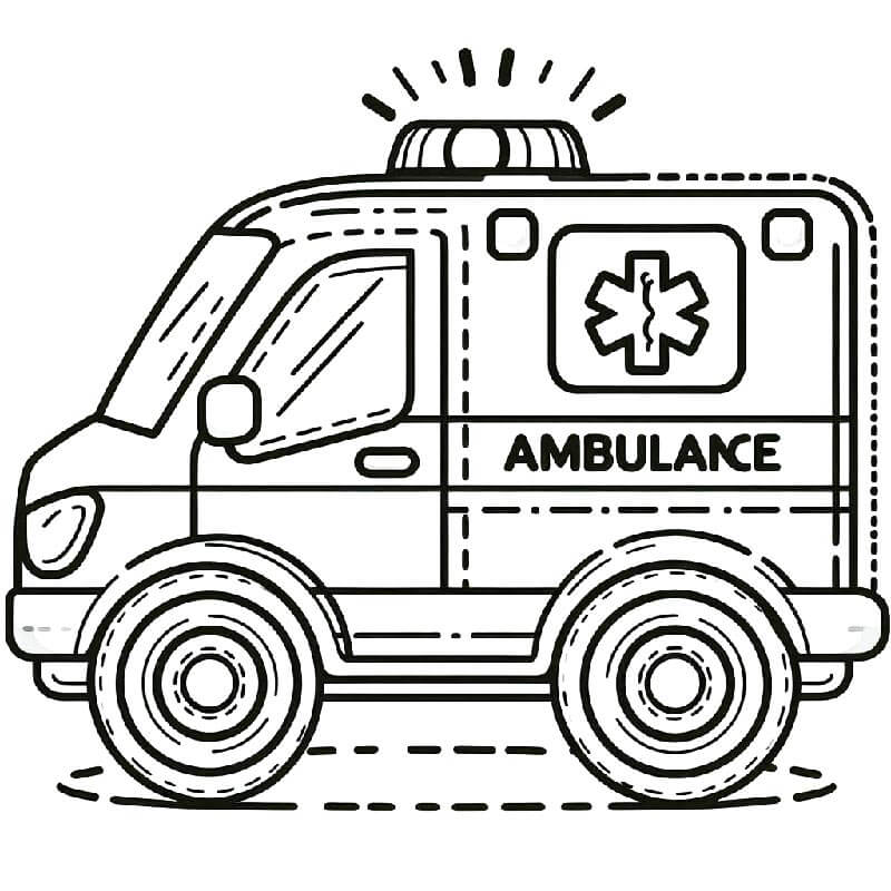 Ambulans (16) Boyama Sayfası