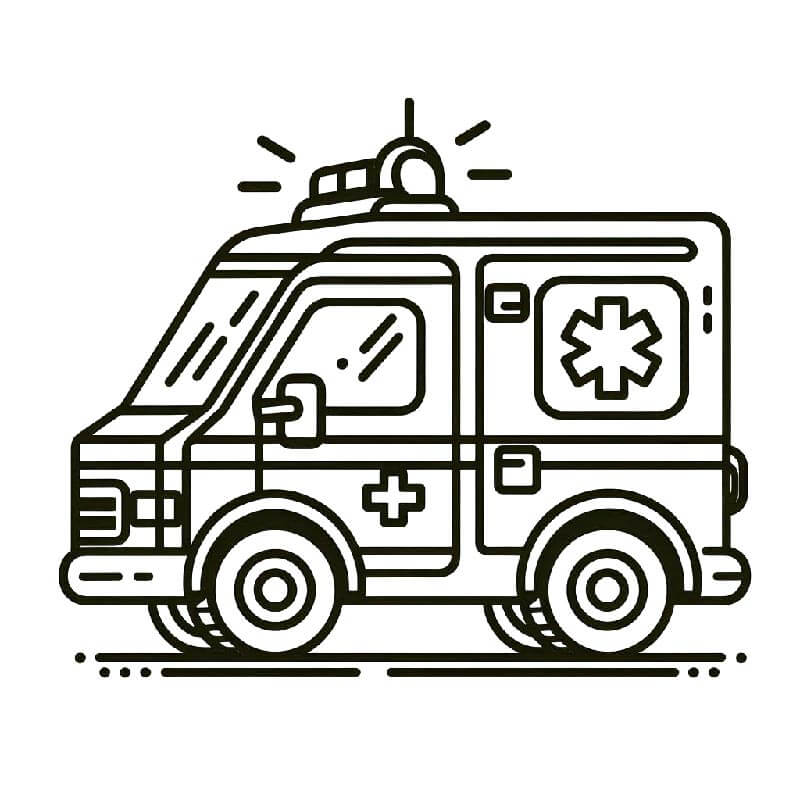 Ambulans (4) Boyama Sayfası