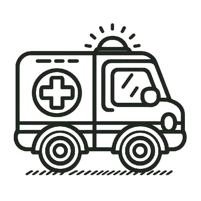 Ambulans (6) Boyama Sayfası