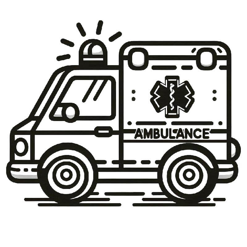 Ambulans (7) Boyama Sayfası
