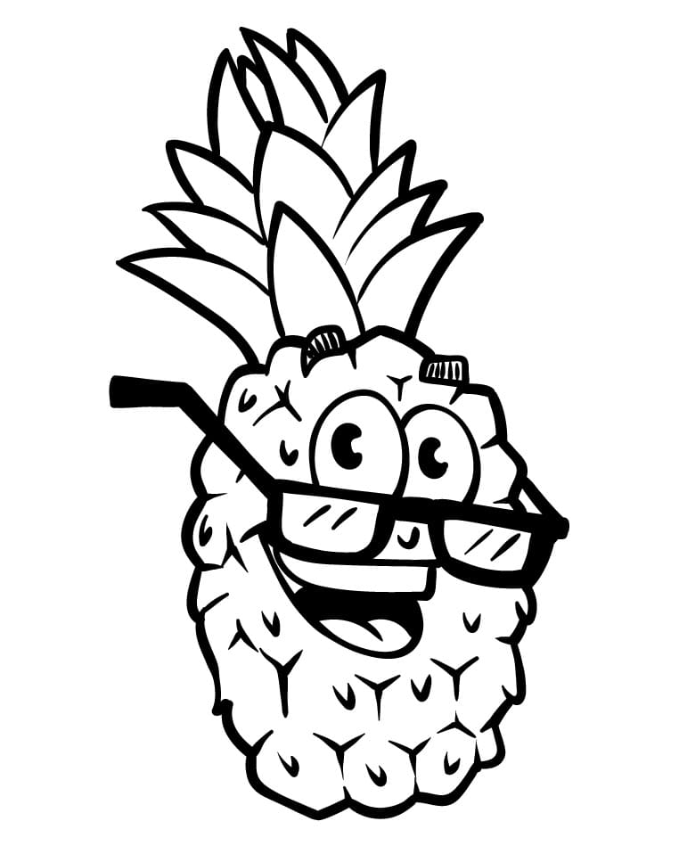 Ananas meyvesi (1) Boyama Sayfası