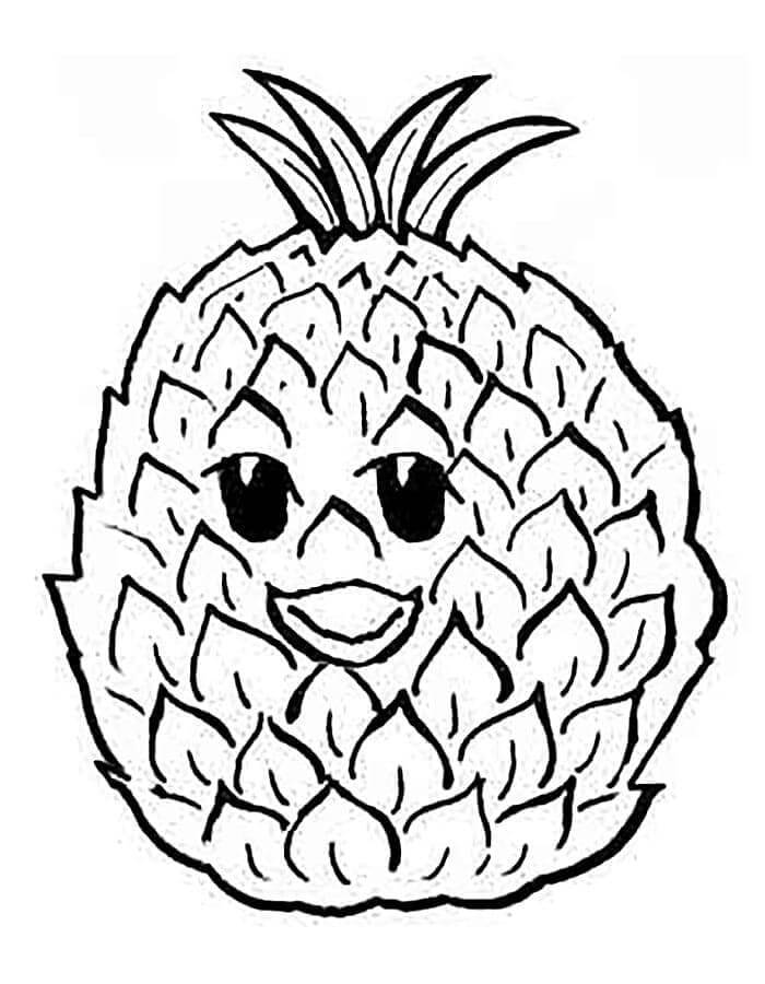 Ananas meyvesi (12) Boyama Sayfası