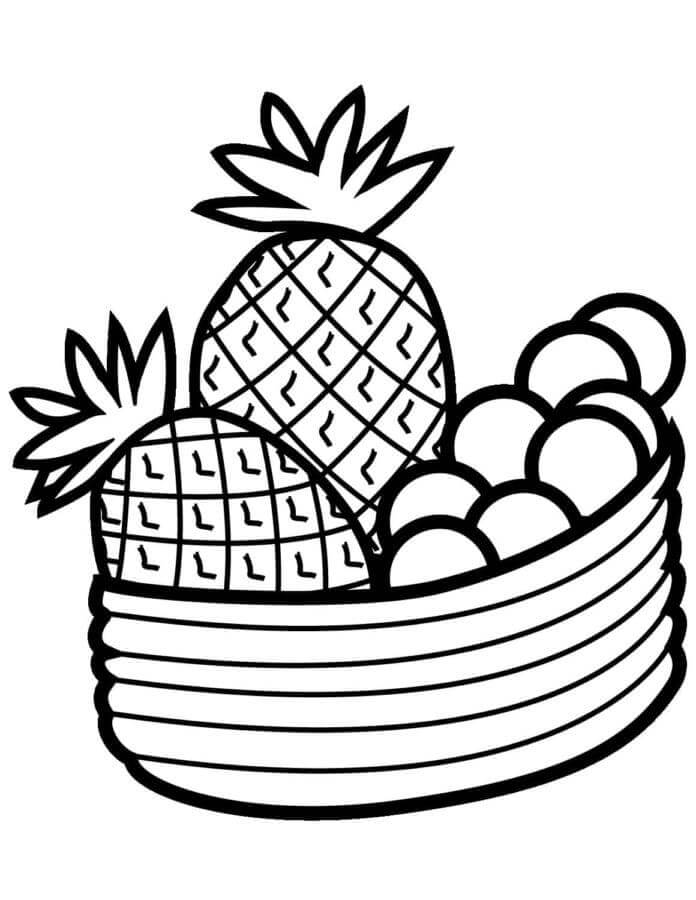 Ananas meyvesi (13) Boyama Sayfası