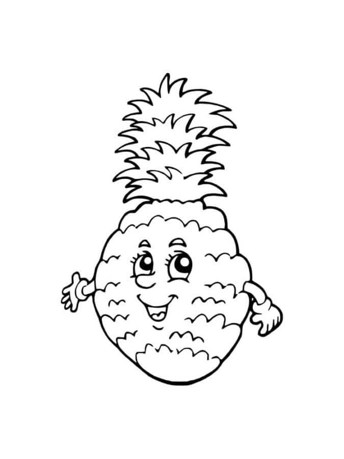 Ananas meyvesi (15) Boyama Sayfası