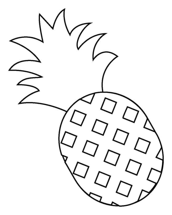 Ananas meyvesi (18) Boyama Sayfası