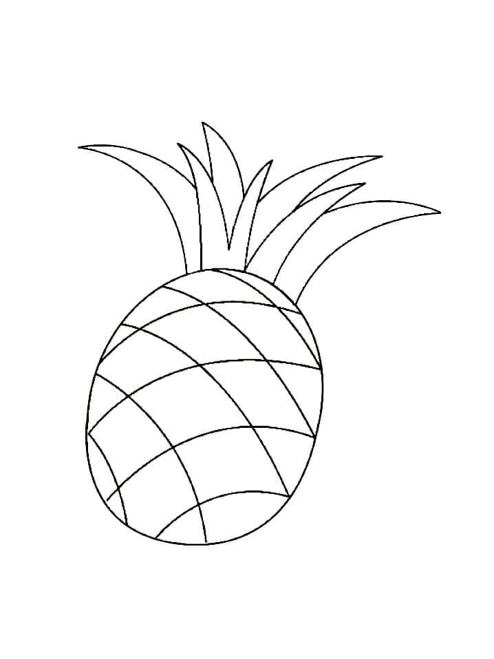 Ananas meyvesi (19) Boyama Sayfası