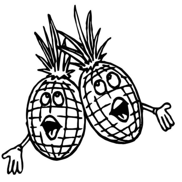 Ananas meyvesi (20) Boyama Sayfası