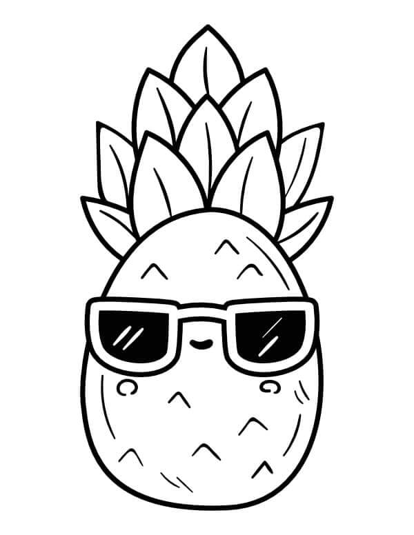 Ananas meyvesi (3) Boyama Sayfası
