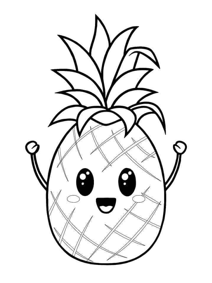 Ananas meyvesi (5) Boyama Sayfası