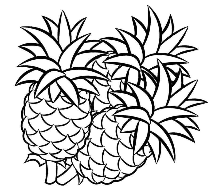 Ananas meyvesi (6) Boyama Sayfası