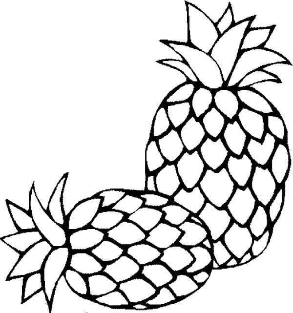 Ananas meyvesi (7) Boyama Sayfası