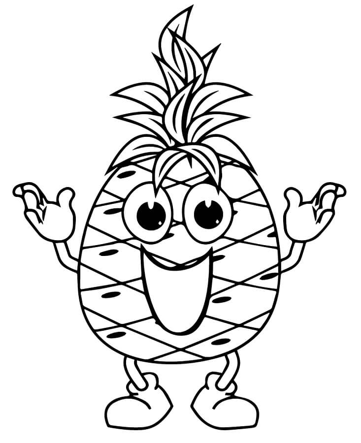 Ananas meyvesi (8) Boyama Sayfası