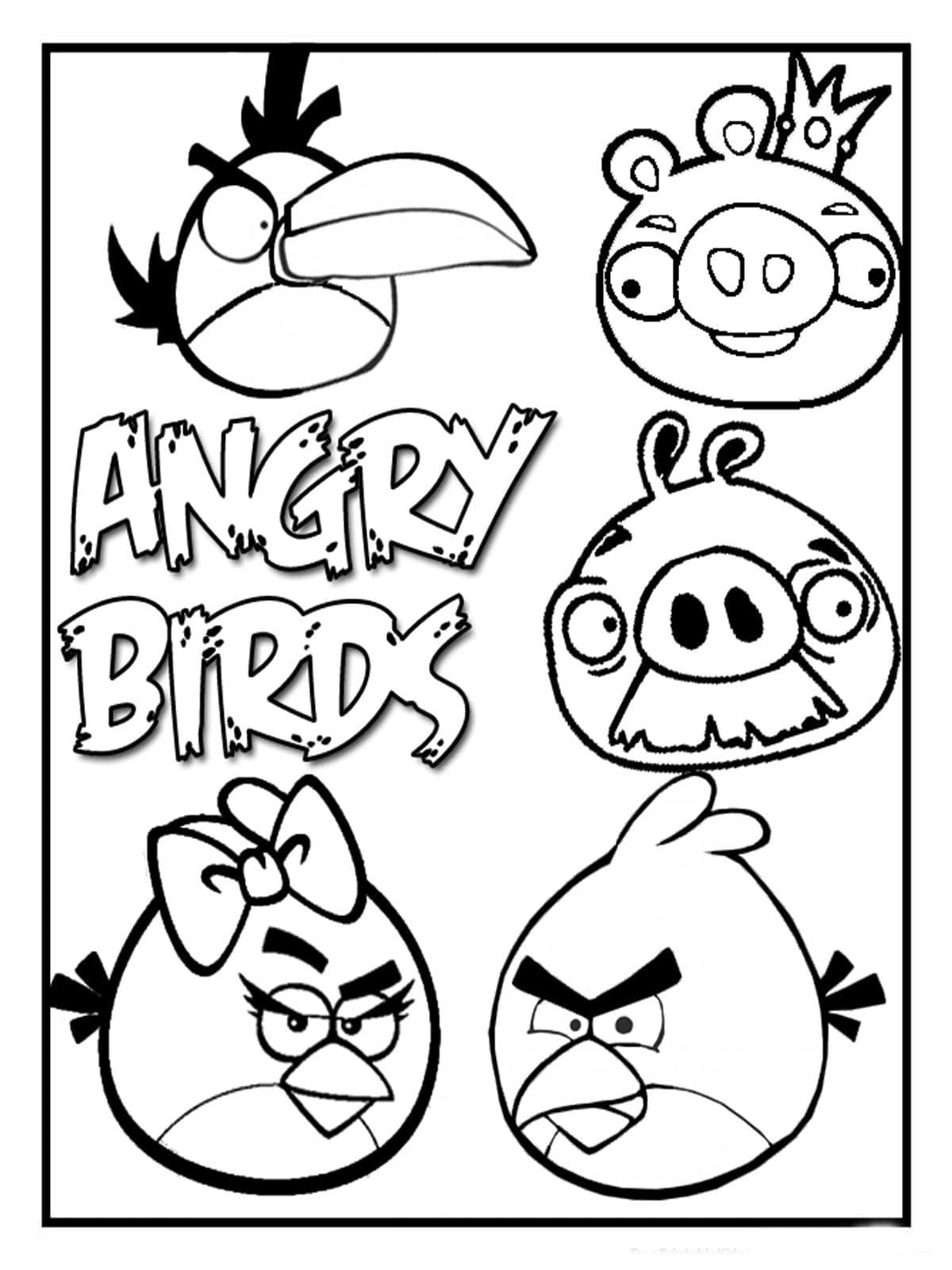 Angry Birds Boyama Sayfaları