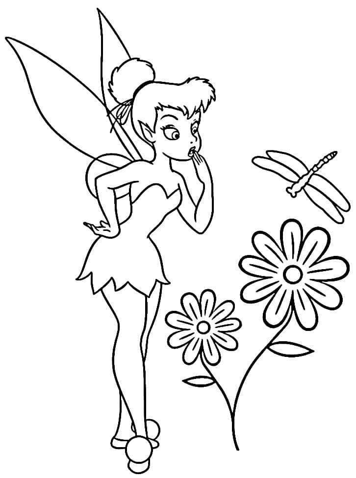 Animasyon Tinkerbell Boyama Sayfası
