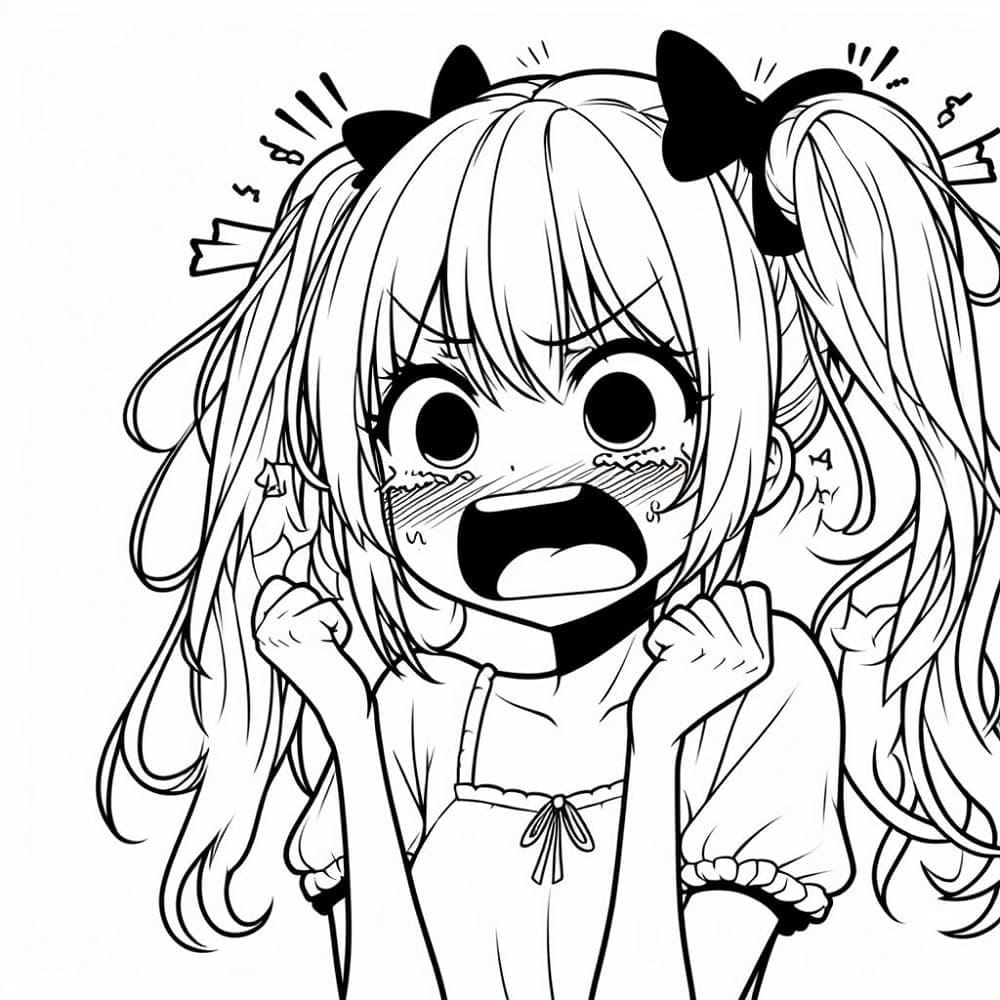 Anime Kızı (26) Boyama Sayfası
