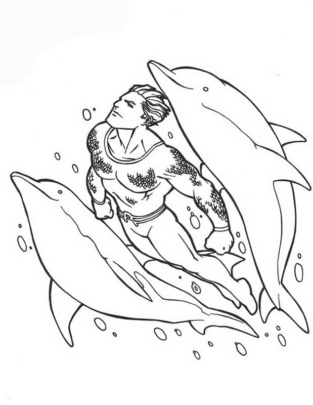 Aquaman Çıktısı Boyama Sayfası