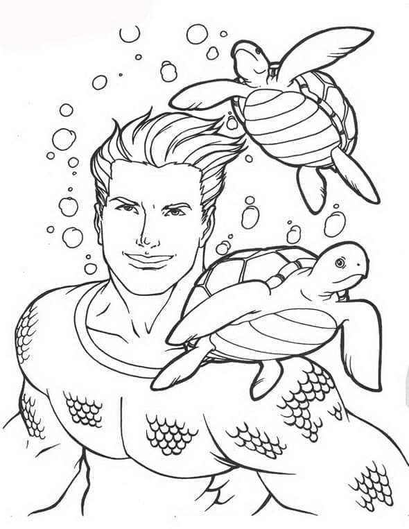 Aquaman Çizim Görseli Boyama Sayfası