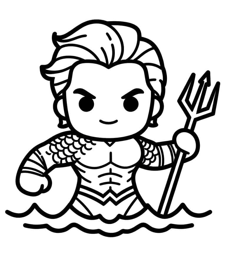 Aquaman Çocuklara Uygun Boyama Sayfası