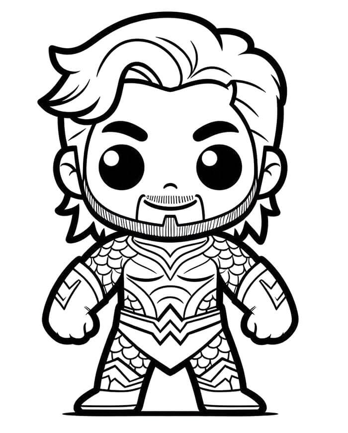 Aquaman Görseli Yazdırılabilir Boyama Sayfası