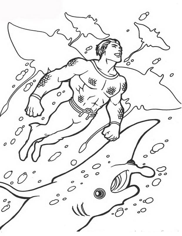 Aquaman Resmi Boyama Sayfası