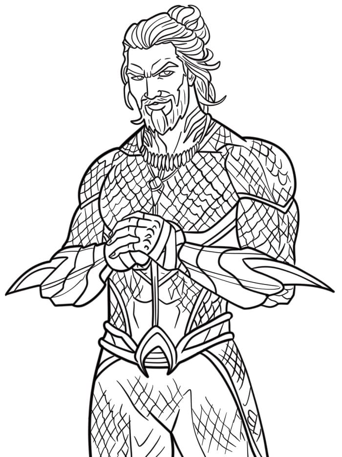 Aquaman Süper Güçleri Boyama Sayfası