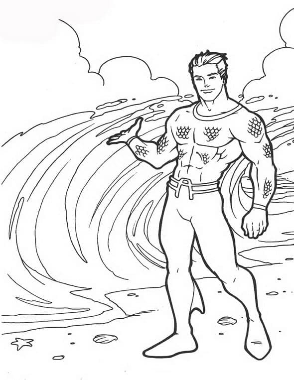 Aquaman’i Renklendir Boyama Sayfası