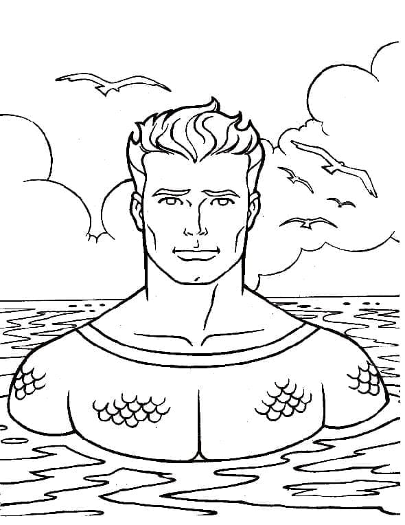 Aquaman’i Ücretsiz Al Boyama Sayfası