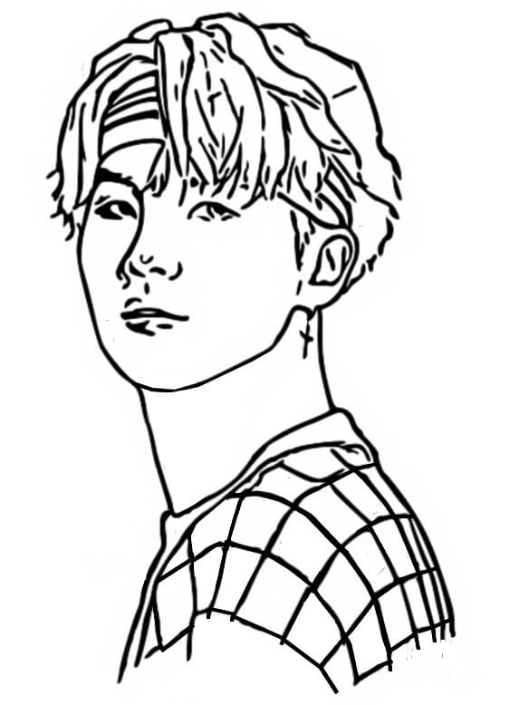 BTS Baskı İçin Boyama Sayfası