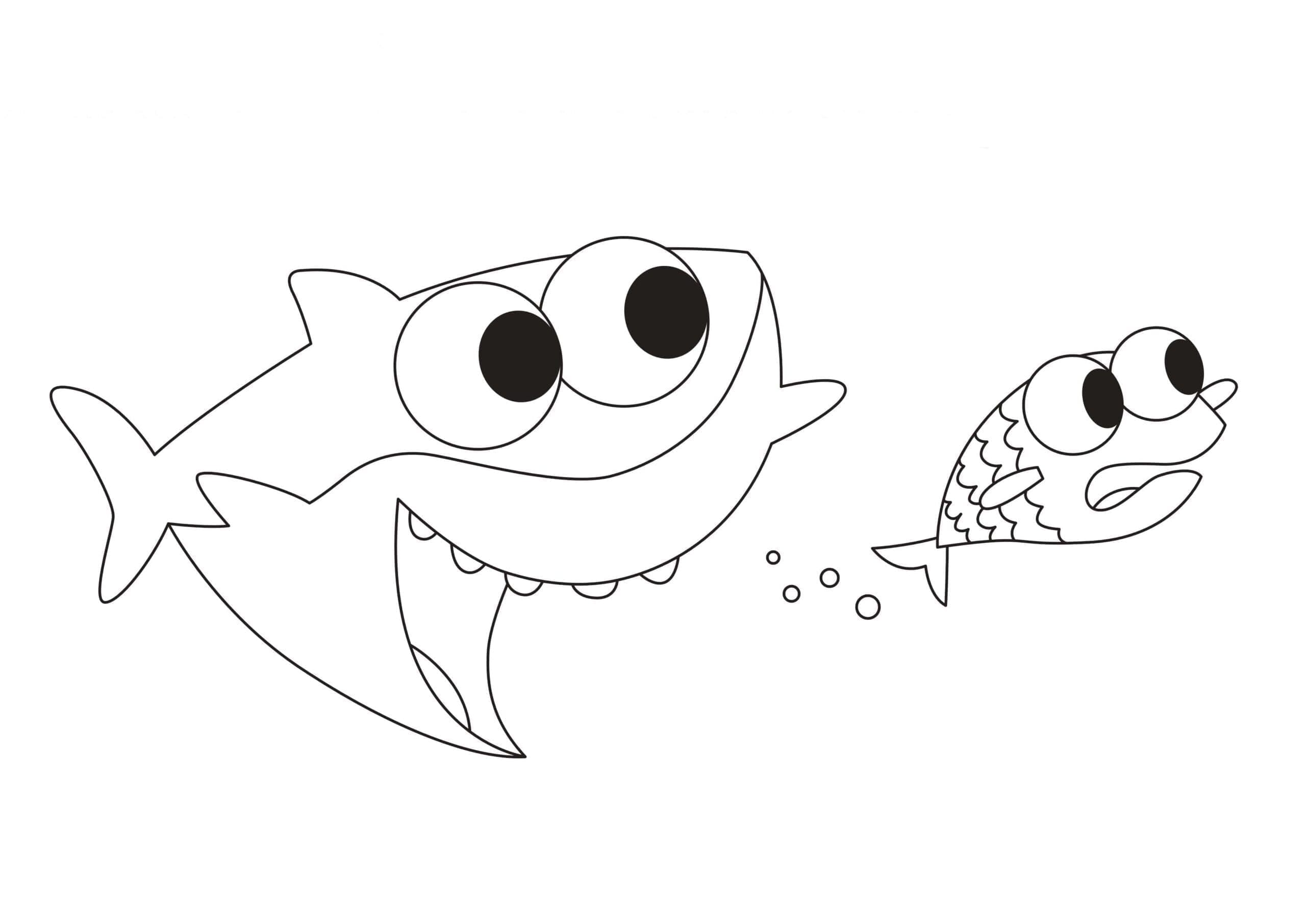 Baby Shark (1) Boyama Sayfası