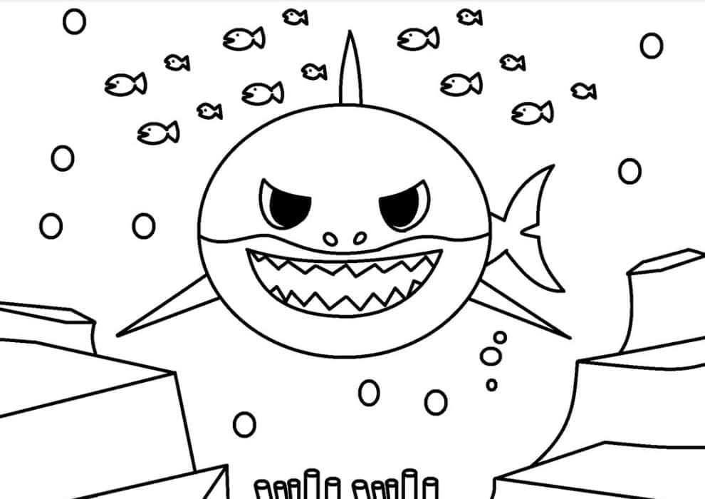 Baby Shark (17) Boyama Sayfası