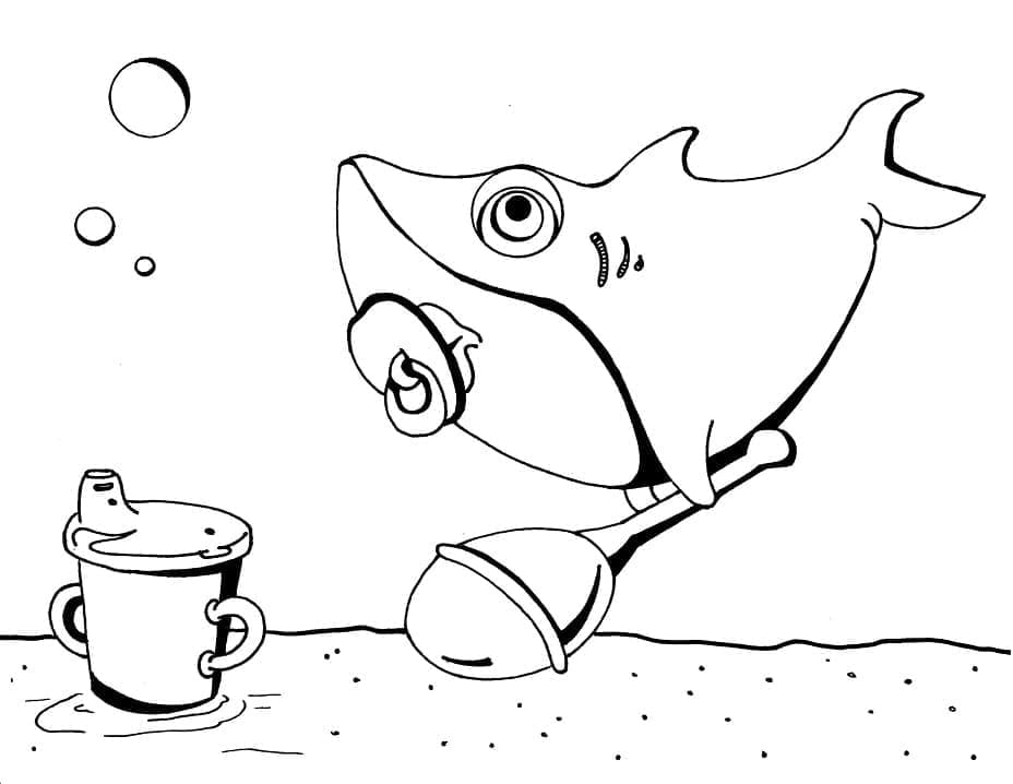 Baby Shark (2) Boyama Sayfası