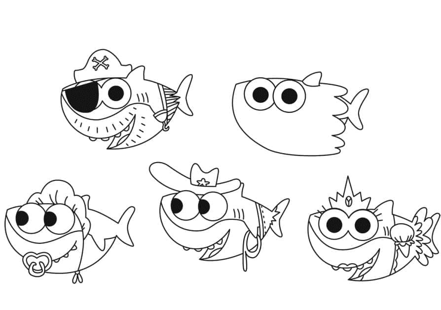 Baby Shark (21) Boyama Sayfası