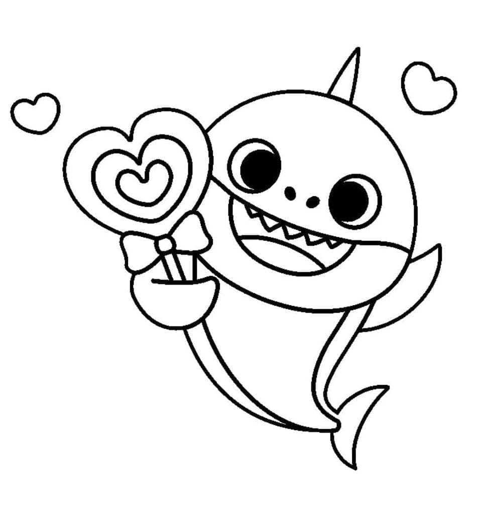 Baby Shark (22) Boyama Sayfası