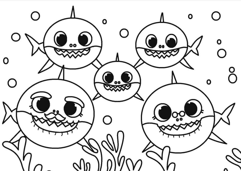 Baby Shark (23) Boyama Sayfası