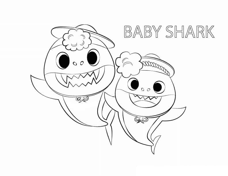Baby Shark (3) Boyama Sayfası
