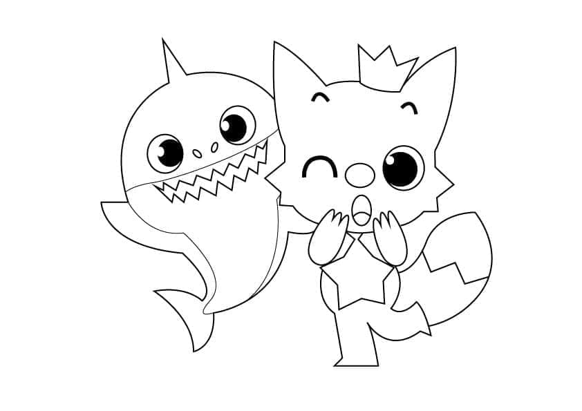 Baby Shark (5) Boyama Sayfası