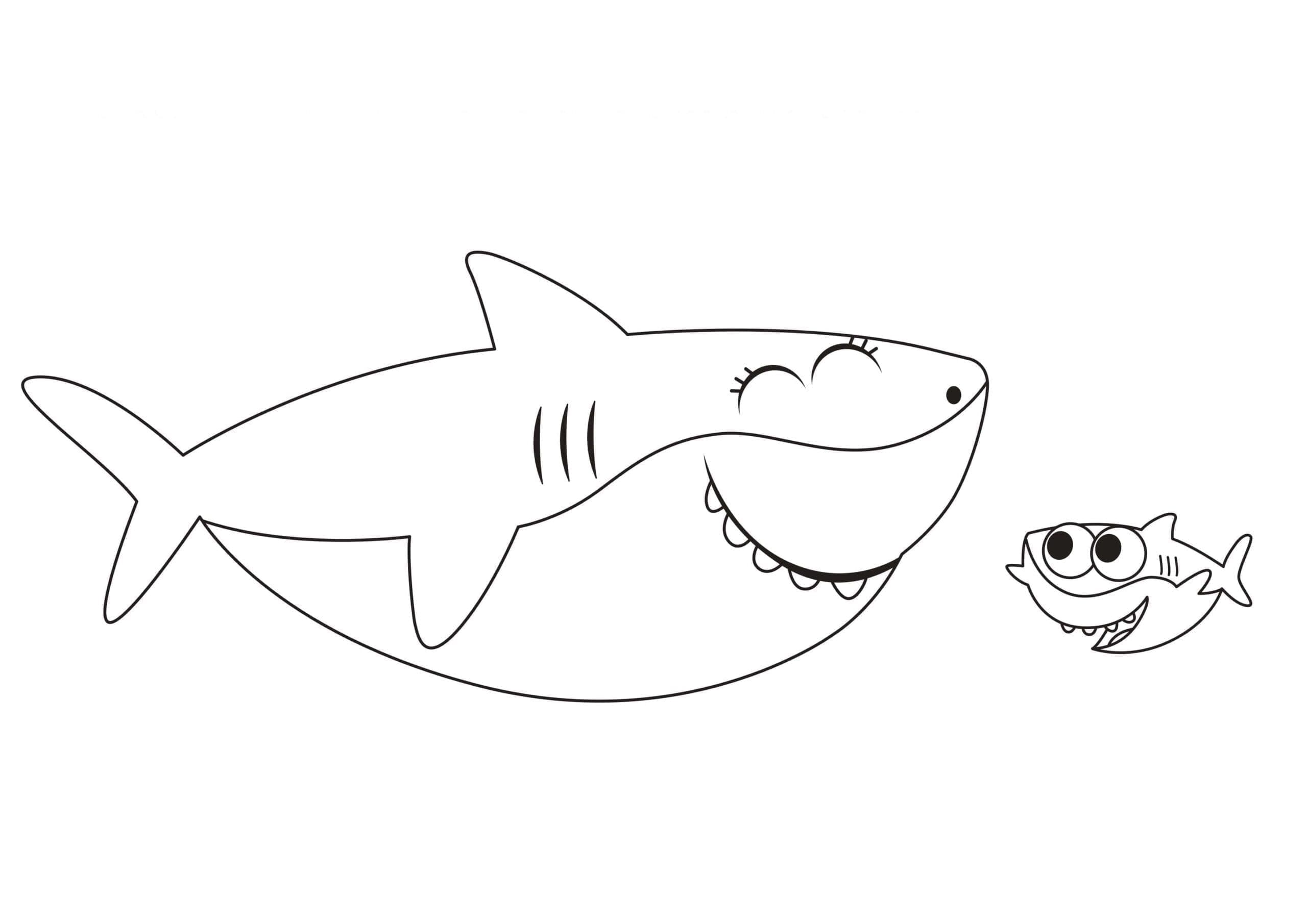 Baby Shark (8) Boyama Sayfası